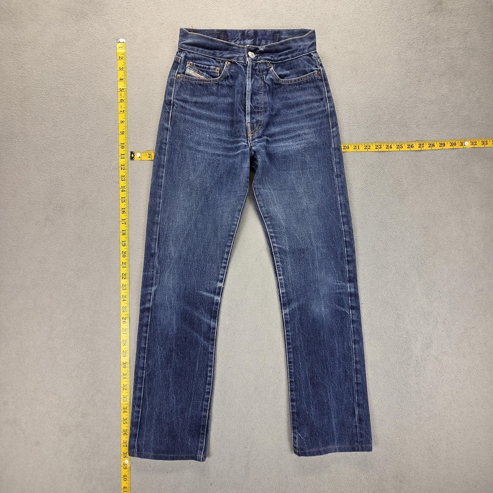 Diesel Jeans Mens 26x32 Blue Fellow Straight Made In Italy Altered Hem